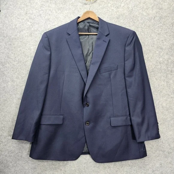LAUREN Ralph Lauren Blazer Mens 48L Long Large Navy Wool Stretch Sport Coat Suit